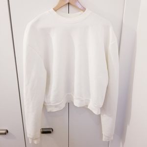 3/$45 H&M White Cream Sweater Sweatshirt Crop Crew